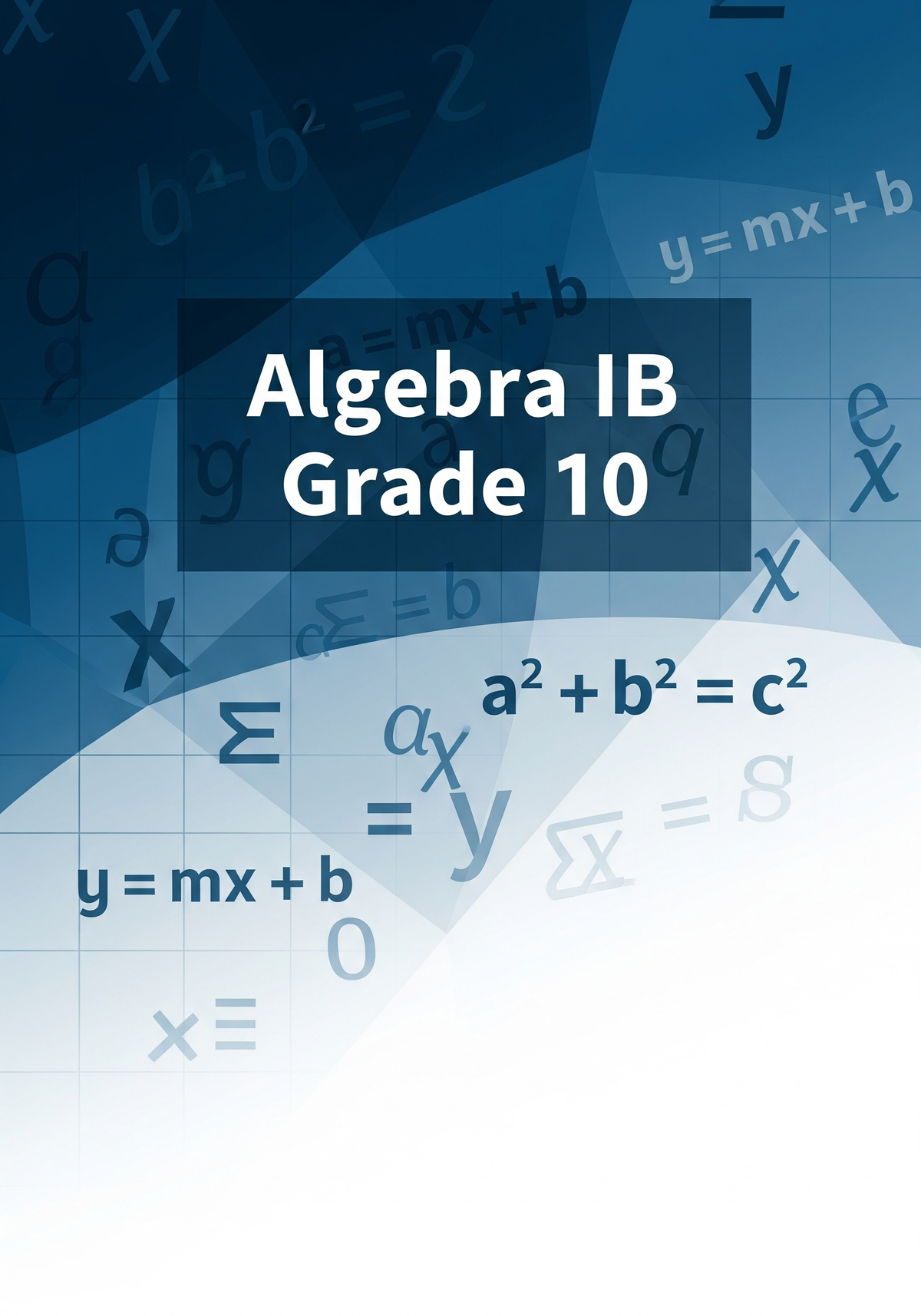 IB Class 10 Mathematics – Group 5, Algebra